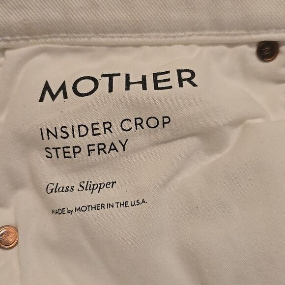 MOTHER The Glass Slipper, White, Cropped Jeans SIZE 29 - Picture 12 of 12